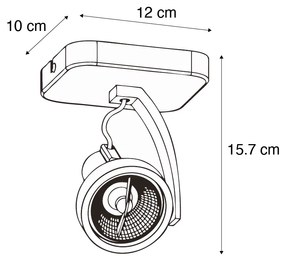 Design plafondSpot / Opbouwspot / Plafondspot wit GU10 70mm draai- en kantelbaar - Vo Design GU10 rond vierkant Binnenverlichting Lamp
