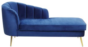 ALLIER - Chaise longue - blauw - fluweel