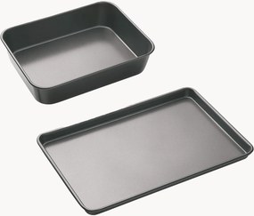 Set van 2 ovenschalen MasterClass met antiaanbaklaag
