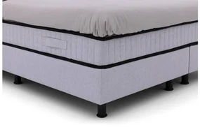 Goossens Basic Boxspring Compleet Finn, 160 x 200 cm box (= 2x 80cmx 200cm) 1x matras gestoffeerd pocketvering, 1x matrastopper gestoffeerd