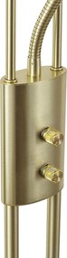 Moderne vloerlamp goud met leesarm incl. LED en dimmer - Divo