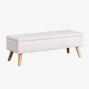 Adirane Gestoffeerde Kofferbakbank ↔︎ 140 Cm & Chenille White - Sklum