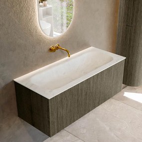 Mondiaz Kurve-dlux 110cm badmeubel shadow met 1 lade en wastafel big medium midden zonder kraangat opalo
