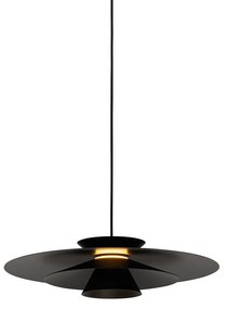 Design hanglamp zwart incl. LED 3-staps dimbaar - Pauline Design, Retro rond Binnenverlichting Lamp