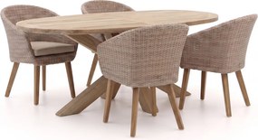 Diningset Intenso | 4 personen | Tuinset teakhout | 5-delig | Kees Smit Tuinmeubelen
