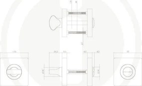 Intersteel Toilet En Badkamerslot Vierkant Zwart