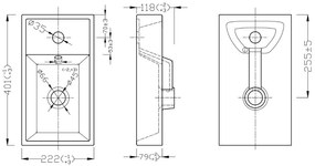 Comad Adele Oak toiletmeubel met ribbelfront 40x22cm eiken