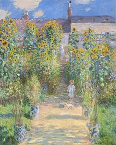 Kunstreproductie The Artist's Garden at Vetheuil (1880), Claude Monet