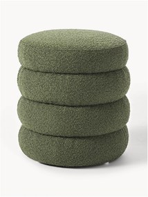 Bouclé gestoffeerde poef Alto