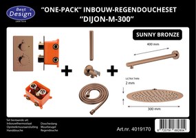 Best Design Dijon inbouw regendouche set 30cm brons