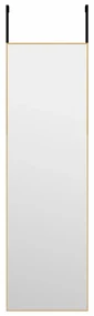 vidaXL Deurspiegel 30x100 cm glas en aluminium goudkleurig