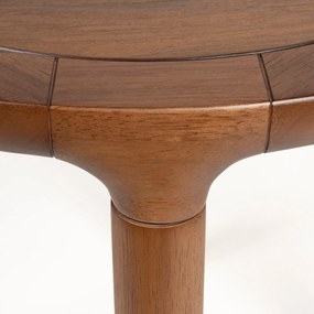 Zuiver Storm Walnut Ronde Salontafel Walnoot - 60 X 60cm.