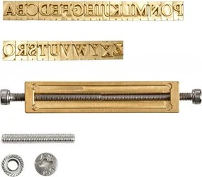 VEVOR AZ Alfabet Stempelset, Embossingfolder, 26-delig, Messing Letterstempels, Compatibel met de VEVOR Stempelmachine, T-sleufconstructie, Inclusief Inbussleutel, Moeren, Schroeven, Houder & Pincet