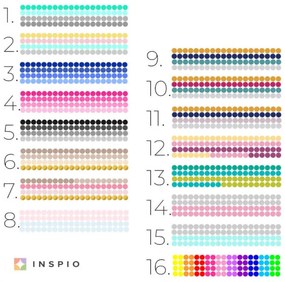 INSPIO Muurstickers - Cirkel stippen in poederroze kleur