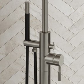 Saniclear Exclusive Stripes Pro vrijstaande badkraan RVS