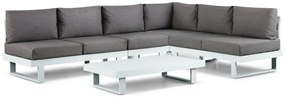 Hoek loungeset 6 personen Aluminium Wit  Lifestyle Garden Furniture Lorenzo