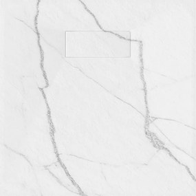 Mexen Hugo vierkante SMC-douchebak 90 x 90 cm, witte steen - 42159090