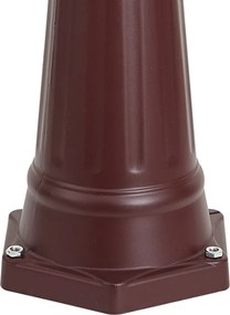 Klassieke buitenlantaarn donker rood 220cm 3-lichts IP44 - Havana