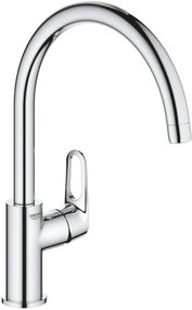 Grohe QuickFix Start Flow keukenmengkraan met hoge uitloop chroom