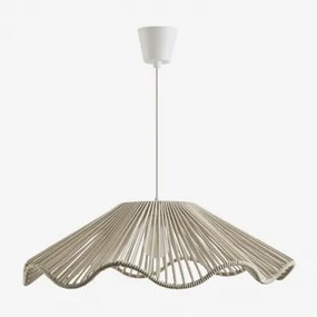 Kirinda Hanglamp Van Ijzer En Gevlochten Touw Tapioca Beige - Sklum