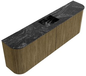 Mondiaz Joya DLux 125cm toiletmeubel ronding links/rechts dusk met wastafel faye midden 1 kraangat lava