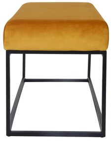 House of Rebels Bankje - Glossy - Velvet  - Okergeel - 121cm - House of Rebels