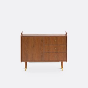 Klein vintage buffetkast in fineernotenhout, Ronda