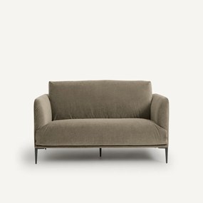 2-zitsbank in stonewashed fluweel Oscar, ontwerp Emmanuel Gallina