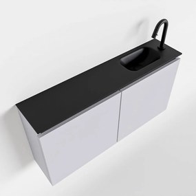 Mondiaz Ture 100cm toiletmeubel cale met wastafel urban rechts 1 kraangat