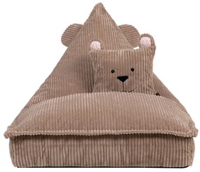 Kinder Zitzak Beer Lounger & Kussen Set - Bruin