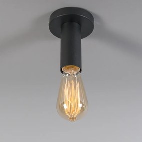 Moderne plafondlamp zwart 13 cm - Facil