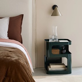 Nachtkastje van staalmetaal, 2 nissen, Sandoval