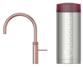 Quooker Fusion Round kokendwaterkraan - draaibare uitloop - Combi reservoir - Warm / kokend water - Rosé koper 22FRRCO