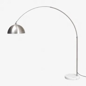 Diala Ijzeren Buiten Vloerlamp Grijs – Chroom & ↑210 Cm - Sklum