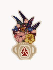 Handgetufte wollen deurmat Flower Vase