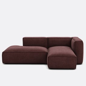 Modulaire hoekbank rechts in structuurstof, SEVEN