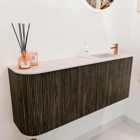 Mondiaz Joya DLux 100cm toiletmeubel ronding links shadow met wastafel faye rechts 1 kraangat meli