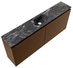 Mondiaz Ture DLux toiletmeubel 120cm rust met wastafel lava midden met kraangat