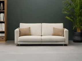 Slaapbank Mandeville 353, Aanwezig, Beige, 90x221x98cm, Poten: Hout