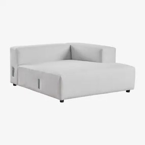 Rechter Chaise Longue Module Voor Modulaire Bank Bruna Stof Gris Glacial - Sklum