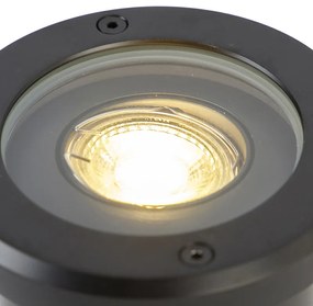 Moderne buiten grondspot zwart verstelbaar IP65 - Delux Modern GU10 IP65 Buitenverlichting Lamp