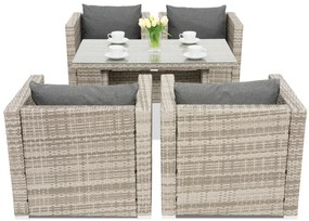 Roma Premium 4 Tuinpunt grijs technorattan tuinmeubelen