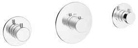 Mueller Round afbouwdeel thermostatische douchekraan chroom