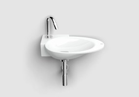 Clou First keramische fontein wit glans met Freddo toiletkraan chroom