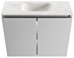 Mondiaz Ture DLux toiletmeubel 60cm plata met wastafel ostra midden zonder kraangat