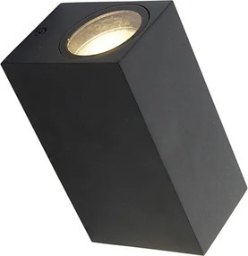 Moderne wandlamp zwart 2-lichts IP44 - Baleno