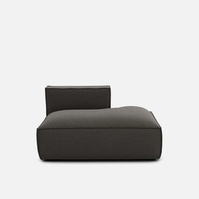 Rechts chaise longue-element voor modulaire bank, in structuurstof, Seven