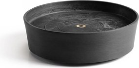 Ecopotsonderschotel op wielen - Rond - Dark Grey - Diameter 28,7 x H8,3 cm