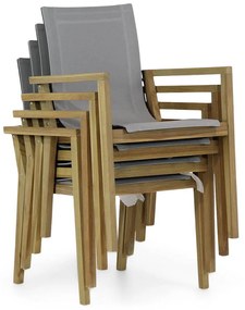 Lifestyle Garden Furniture Atlanta Dining Tuinstoel Stapelbaar Rope Old Teak Greywash