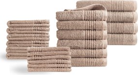 Handdoeken 22 delig set – Supreme Collectie – sand